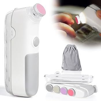 Baby Nail Care Electric Trimmer Kit with 5 Grinding Heads