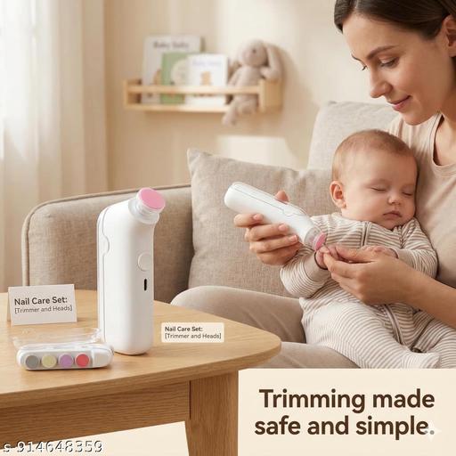 Baby Nail Care Electric Trimmer Kit with 5 Grinding Heads