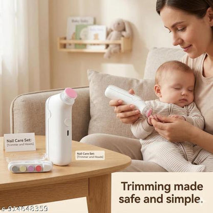 Baby Nail Care Electric Trimmer Kit with 5 Grinding Heads