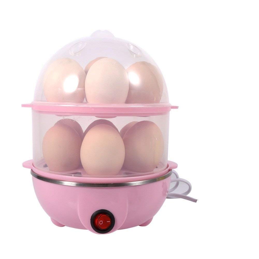14-Egg Double Layered Electric Egg Boiler & Steamer