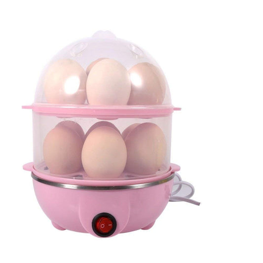 14-Egg Double Layered Electric Egg Boiler & Steamer