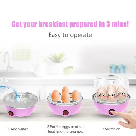 14-Egg Double Layered Electric Egg Boiler & Steamer
